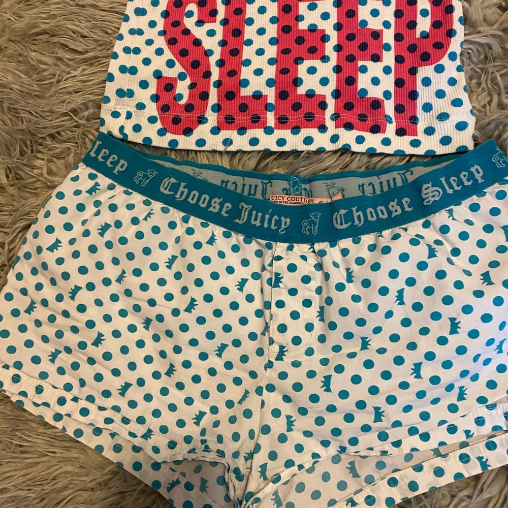 Juicy Couture pajama shorts & top set